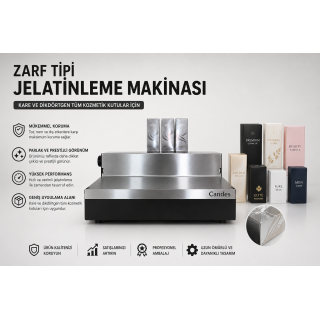 Zarf Tipi Jelatinleme Makinası | Kozmetik Kutu Jelatinleme Makinesi